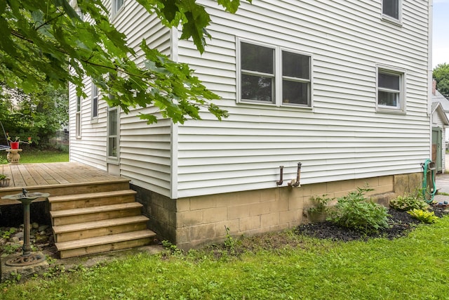 26 Wesley St Ct, Bath, ME 04530 - view of property exterior featuring a wooden deck