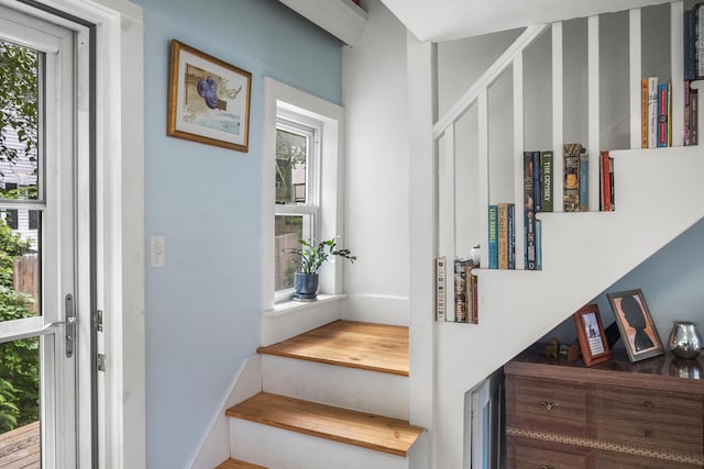 26 Wesley St Ct, Bath, ME 04530 - stairway featuring plenty of natural light