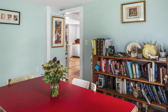 26 Wesley St Ct, Bath, ME 04530 - dining space with wood finished floors