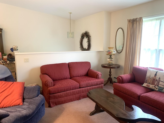 150 Leach Point Rd, Perry, ME 04667 - living room with carpet and baseboard heating