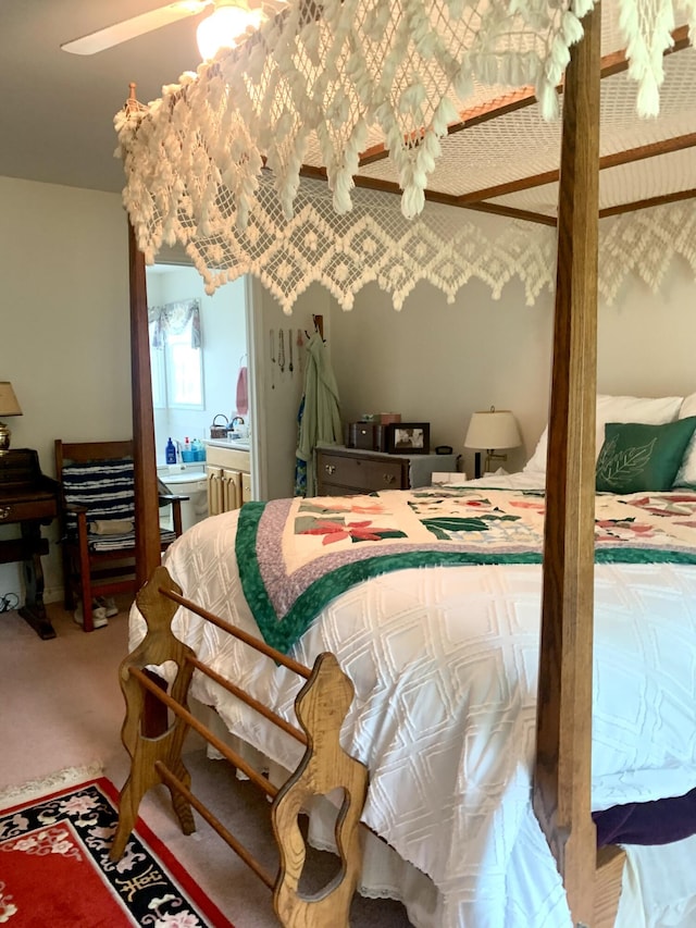 150 Leach Point Rd, Perry, ME 04667 - bedroom with carpet and ensuite bathroom
