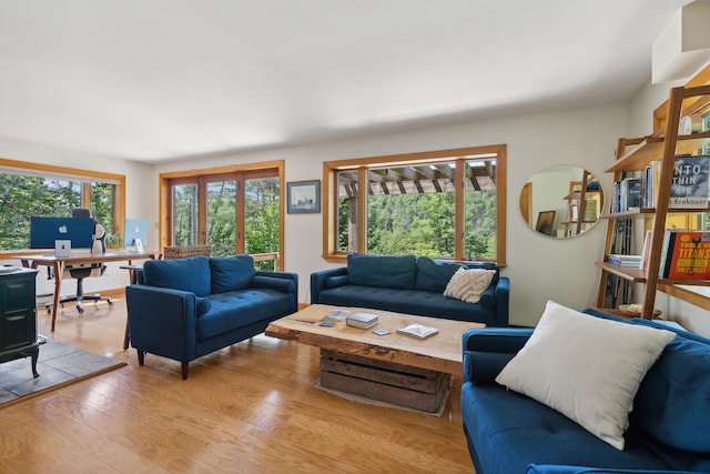 911 Orion Point Way, Harpswell, ME 04079 - living room featuring wood finished floors