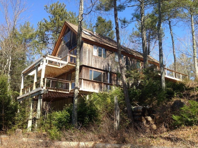 911 Orion Point Way, Harpswell, ME 04079 - view of home's exterior with a deck