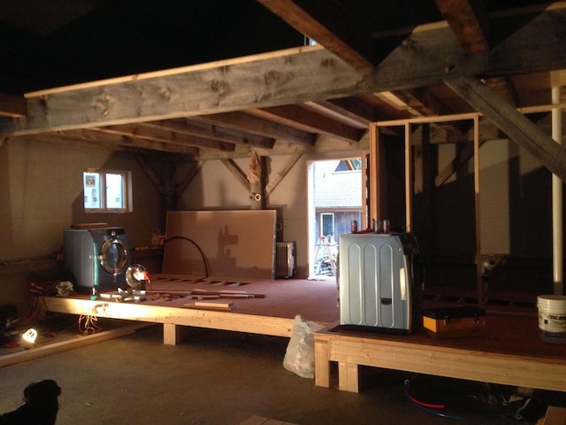 911 Orion Point Way, Harpswell, ME 04079 - attic with washer / dryer