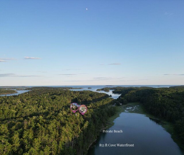 911 Orion Point Way, Harpswell, ME 04079 - aerial view of a forest and a nearby body of water