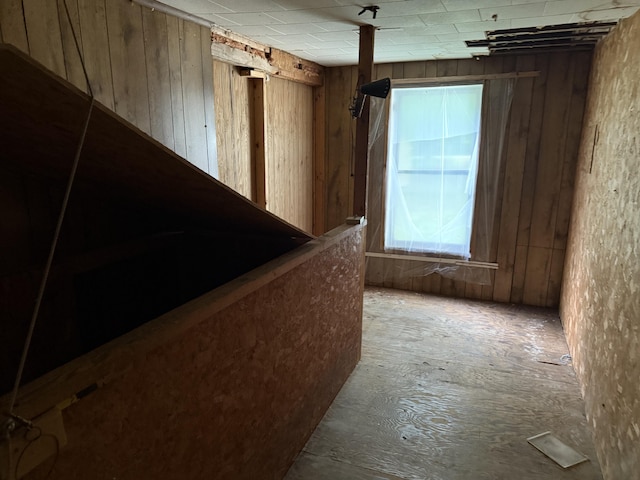 489 Lovejoy Pond Rd, Fayette, ME 04349 - hall featuring wooden walls