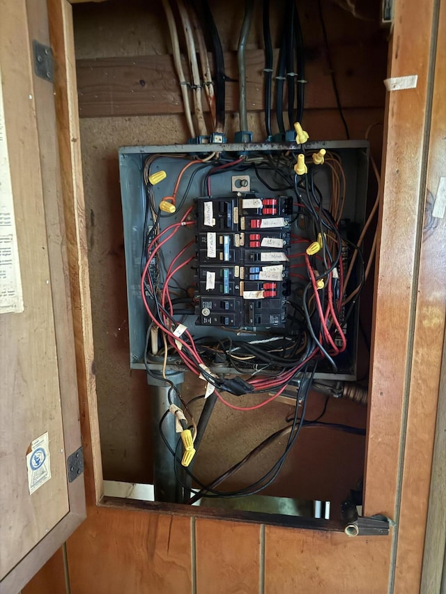 489 Lovejoy Pond Rd, Fayette, ME 04349 - utility room featuring electric panel