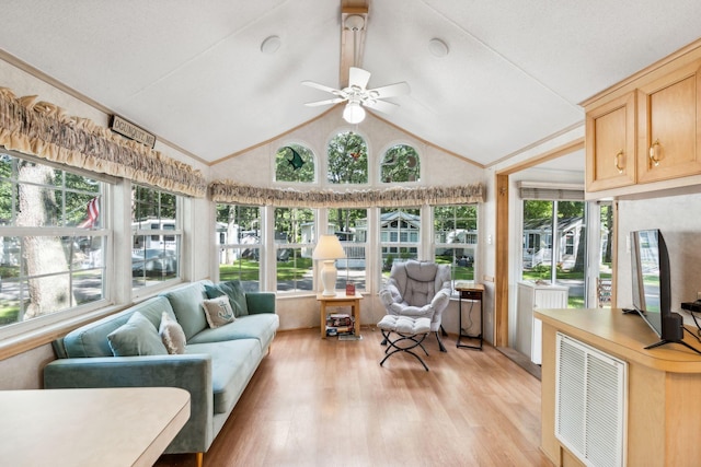 191 Tatnic Rd Unit 74, Wells, ME 04090 - sunroom / solarium featuring wood finished floors, plenty of natural light, and lofted ceiling