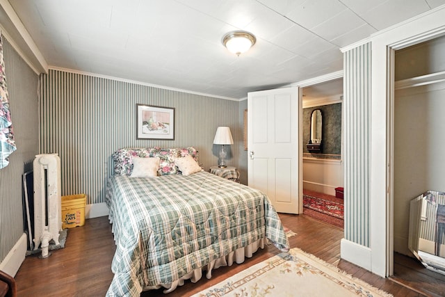 43 Green St, Augusta, ME 04330 - bedroom with wood finished floors, crown molding, and a closet