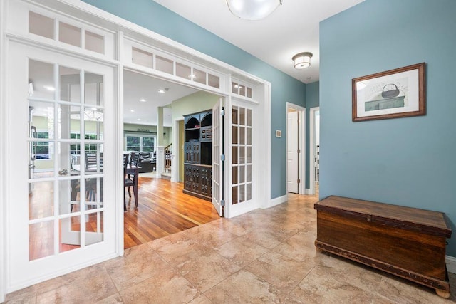 38 Harvest Hill Ln Unit 38, Auburn, ME 04210 - entrance foyer with french doors and baseboards