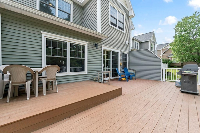 38 Harvest Hill Ln Unit 38, Auburn, ME 04210 - wooden deck featuring area for grilling