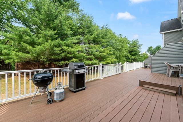 38 Harvest Hill Ln Unit 38, Auburn, ME 04210 - wooden deck featuring grilling area