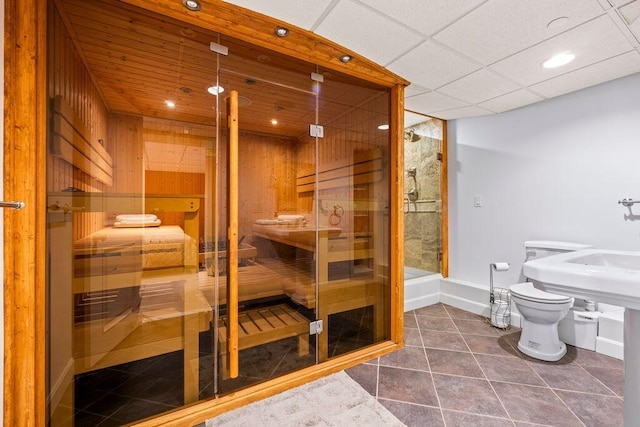 38 Harvest Hill Ln Unit 38, Auburn, ME 04210 - relaxing sauna / steam room with recessed lighting and tile patterned flooring
