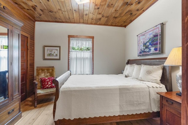 1 Grimes Ave, Boothbay, ME 04544 - bedroom featuring light wood-style floors, crown molding, and wood ceiling