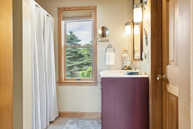 1 Grimes Ave, Boothbay, ME 04544 - full bath featuring vanity and tile patterned floors