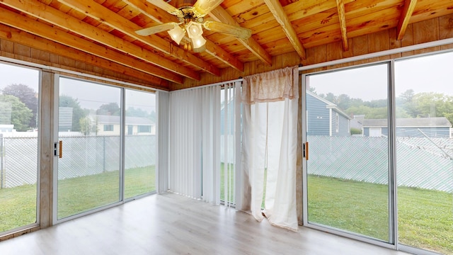 307 Russell St, Lewiston, ME 04240 - unfurnished sunroom with a ceiling fan and healthy amount of natural light