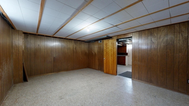 307 Russell St, Lewiston, ME 04240 - finished below grade area featuring wooden walls
