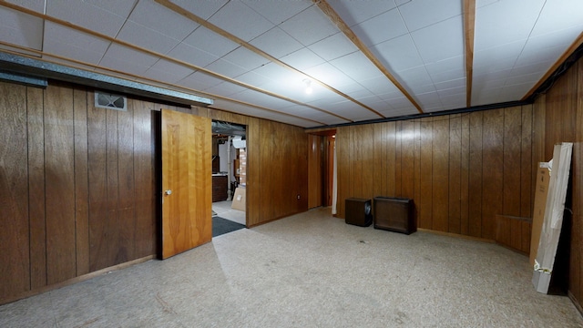 307 Russell St, Lewiston, ME 04240 - finished below grade area with wood walls