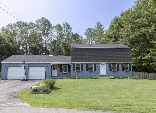 14 Bailey Ln, Brunswick, ME 04011 - dutch colonial featuring asphalt driveway, a shingled roof, an attached garage, and a gambrel roof