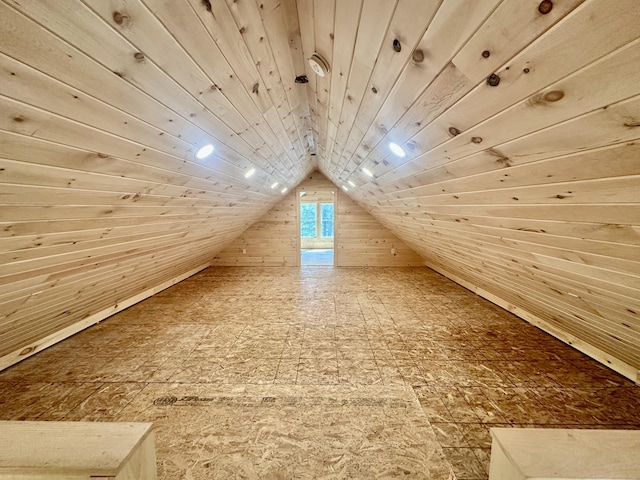 52 Quimby Ln, Fayette, ME 04349 - bonus room with wooden walls and vaulted ceiling