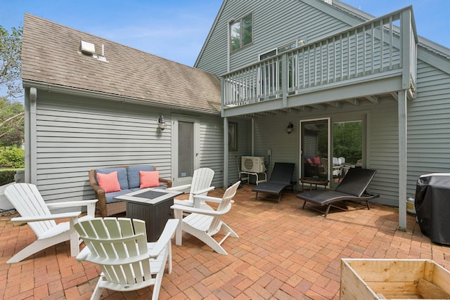 20 Wonderbrook Dr Unit 20, Kennebunk, ME 04043 - patio / terrace featuring a patio, a fire pit, and area for grilling