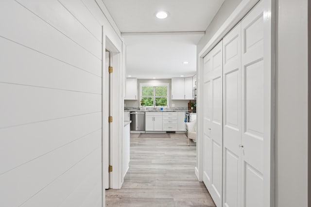 20 Wonderbrook Dr Unit 20, Kennebunk, ME 04043 - corridor with light wood-style floors and recessed lighting