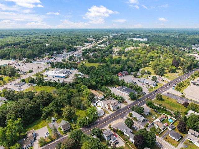 395 Alfred St, Biddeford, ME 04005 - aerial view of property and surrounding area with a heavily wooded area