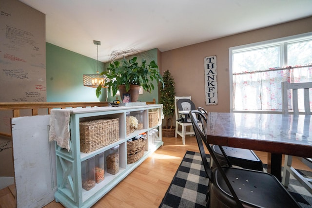 3922 Union St, Levant, ME 04456 - dining area featuring light wood-style floors and vaulted ceiling