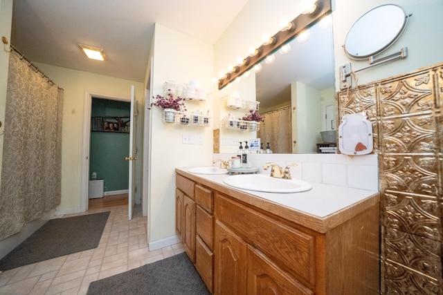 3922 Union St, Levant, ME 04456 - bathroom with double vanity and baseboards