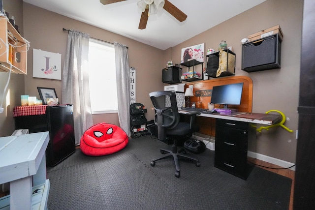 3922 Union St, Levant, ME 04456 - office space with a ceiling fan and baseboards
