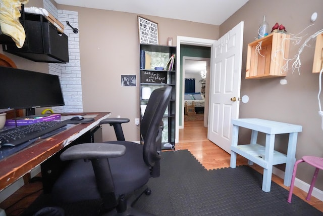 3922 Union St, Levant, ME 04456 - home office with wood finished floors