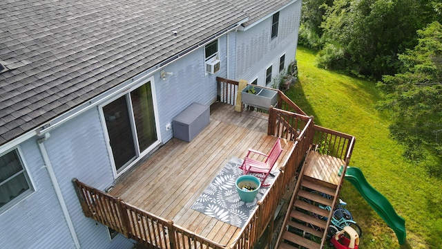 3922 Union St, Levant, ME 04456 - wooden terrace with a playground