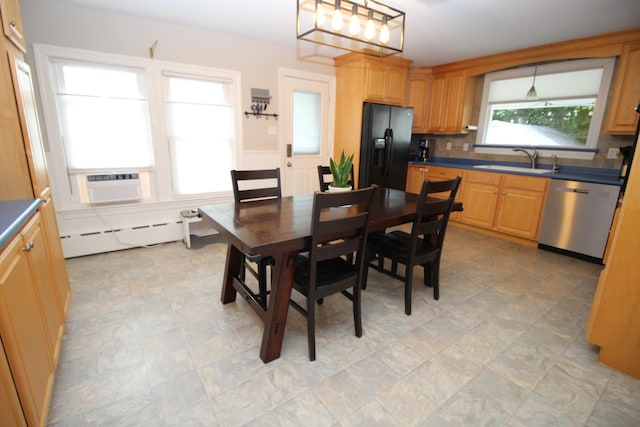 6 Shirley Ave, Lewiston, ME 04240 - dining space featuring baseboard heating and cooling unit