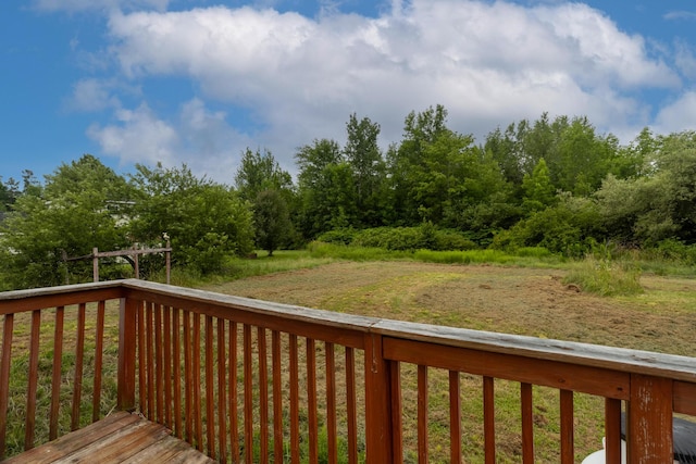 2300 Hudson Rd, Hudson, ME 04449 - view of wooden terrace