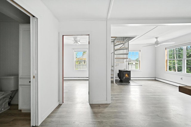 3 Gedney St, Augusta, ME 04330 - hall featuring wood finished floors and baseboard heating