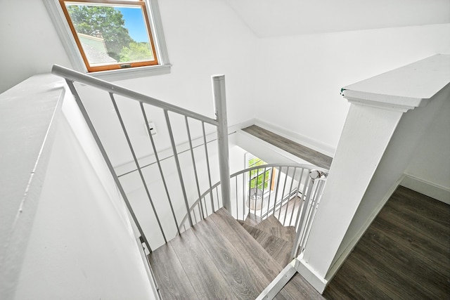 3 Gedney St, Augusta, ME 04330 - stairs with wood finished floors and healthy amount of natural light