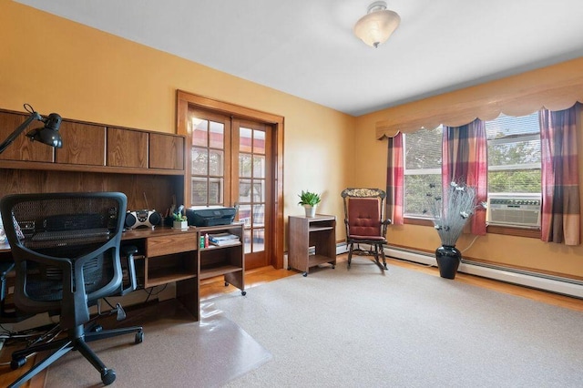 99 Hill St, Biddeford, ME 04005 - office area featuring french doors, plenty of natural light, and cooling unit