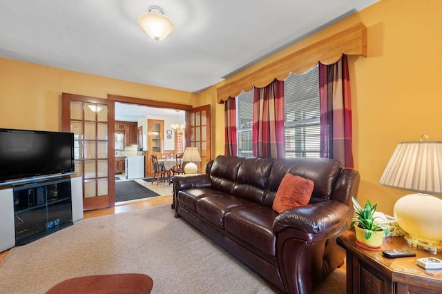 99 Hill St, Biddeford, ME 04005 - living room featuring french doors