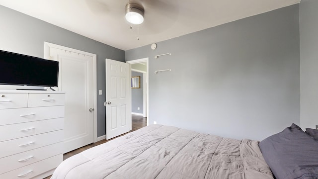28 Stewart St, Lewiston, ME 04240 - bedroom featuring wood finished floors and ceiling fan