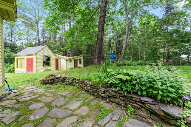 118 Gore Rd, Palermo, ME 04354 - view of yard featuring an outbuilding