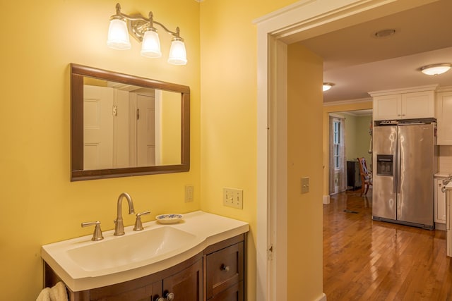 135 State Highway 3, Bar Harbor, ME 04609 - bathroom with wood finished floors and vanity