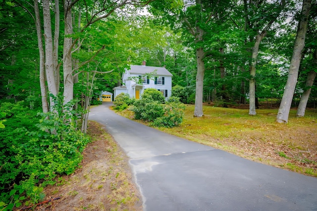 135 State Highway 3, Bar Harbor, ME 04609 - view of front of property featuring a chimney and asphalt driveway