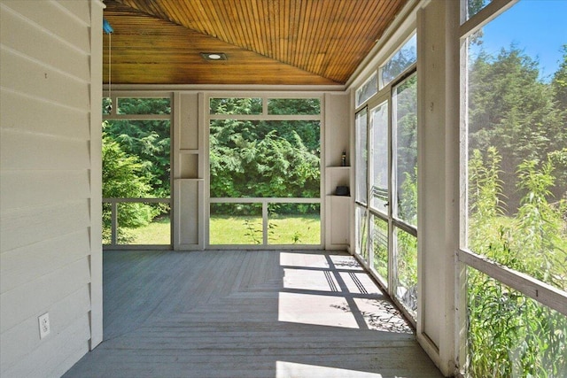 49 Bardwell St, Lewiston, ME 04240 - unfurnished sunroom with wood ceiling