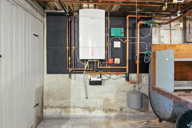 49 Bardwell St, Lewiston, ME 04240 - utility room featuring water heater