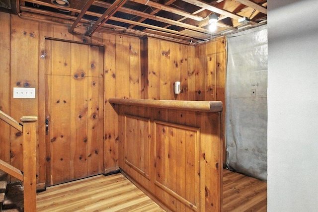 49 Bardwell St, Lewiston, ME 04240 - bar with wood finished floors and wooden walls