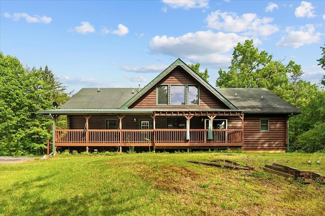 3691 Flagpole Rd, Ellijay, GA 30540 - back of house with a lawn