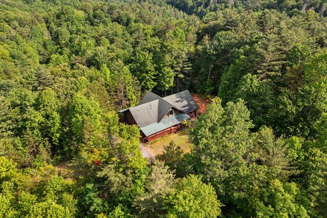 3691 Flagpole Rd, Ellijay, GA 30540 - aerial view of property and surrounding area with a heavily wooded area