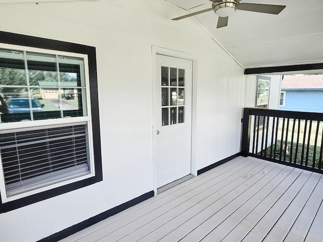106 Santa Fe Trl NW, Dalton, GA 30721 - wooden terrace with ceiling fan