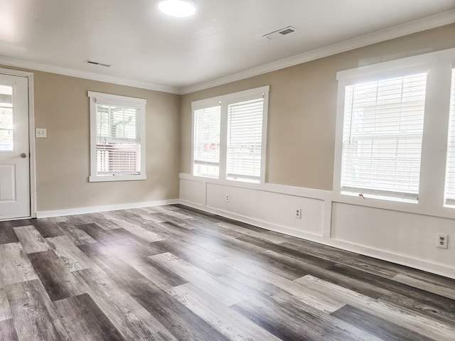 106 Santa Fe Trl NW, Dalton, GA 30721 - spare room with ornamental molding and dark wood-style floors