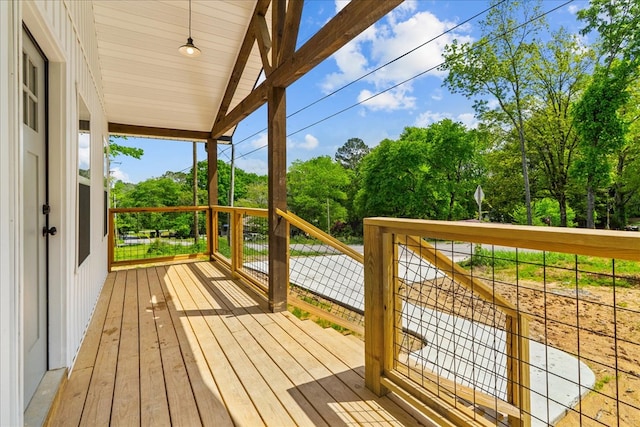 view of wooden terrace